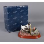 Border Fine Arts, Jack Russel Terrier and kittens in box. Signed Ray Ayres to the base.