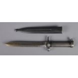 A Swedish M1896 Mauser bayonet by Carl Gustaf Stad with metal scabbard. Serial number 190 to blade