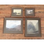Four framed prints by W. Heaton Cooper