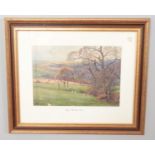 H.Callen, gilt framed watercolour titled 'Before the Buds Burst'. (22cm x 31cm)