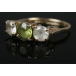 A 9ct gold and paste stone ring. Size M, 2.11g.