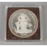 A 1978 Bahamas Prince of Wales Ten Dollars Silver Coin, for the Fifth Anniversary of