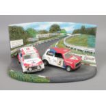 A Corgi 1:43 scale No. 05508 diorama comprising Mini Championship Winners Set; Mini Se7en and Mini