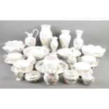 A large quantity of Aynsley ceramics. Includes Pembroke, Wild Tudor, Cottage Garden, etc.