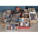 A large quantity of VHS and DVDs. Includes Star Trek, Star Wars, Lord of the Rings, Buffy the