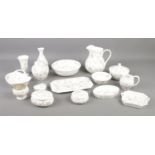 A collection of mainly Wedgwood Rosehip ceramics. To include jug, basket, bowl and lidded ginger