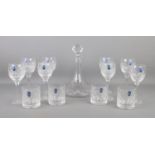 A Sterling Lead Crystal ships decanter, together with a collection of Royal Doulton crystal