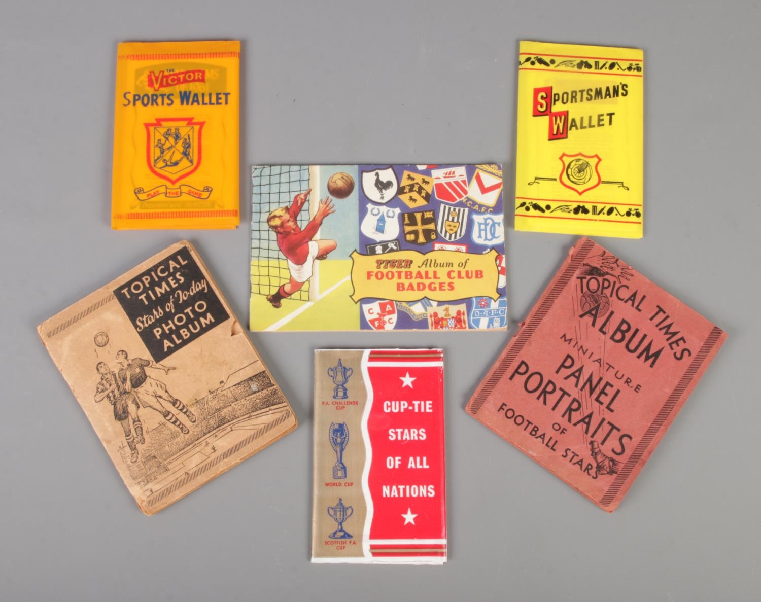 A collection of sporting ephemera, mainly football. Includes complete Topical Times and Tiger