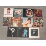 Eleven David Bowie LP records. Includes The Rise And Fall of Ziggy Stardust and The Spiders From