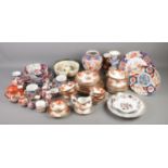 A collection of mostly Samuel Radford tea wares and Imari oriental ceramics along with other