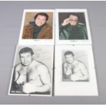 Four autographed photographs of Billy Walker and Engelbert Humperdinck. Three are framed, each