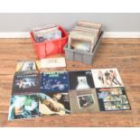 Two boxes of rock/pop vinyl LP's including The Moody Blues, Spandau Ballet, Hot Chocolate, Bonzo Dog