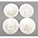 Four Royal Doulton Wind in the Willows collectors plates; Rambling in the Wild Wood, Ratty and the
