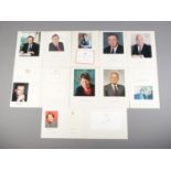 A large quantity of signed pictures and autographs of British political figures including Tony