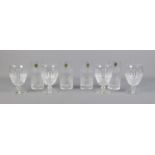Two sets of four Waterford Crystal glasses in the 'Colleen' design. To include hi-ball tumblers