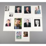 A large quantity of signed pictures and autographs of British political figures including Gordon