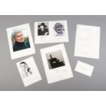 A quantity of signed photos of authors and biographers including Terry Pratchett, Ken Follett,