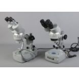 Two Kyowa Tokyo binocular microscopes; model SDZ-PL. Numbers 821216 and 761556. Replacement glass