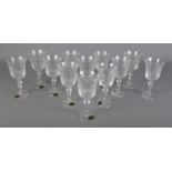 A set of twelve Veritable Cristal Taille Main wine glasses.