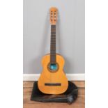 A acoustic Classico guitar with carry case