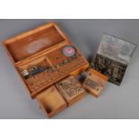 A quantity of watch makers tools. Includes Star Suisse stacking set, etc.