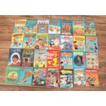 A box of mainly 1970s and 1980s annuals. Includes Beano, Dandy, Tarzan, Blue Peter etc.