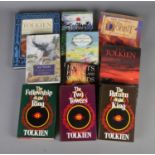 A collection of J.R.R Tolkien books to include The Lord of The Rings trilogy 1978, The Hobbit pop-up