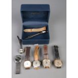 A collection of assorted gents and ladies wristwatches, to include manual and automatic examples.