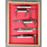 Five Sheffield penknives. Includes John Howarth, Foreman Cutlery Co, AJ Jordan, Thomas Turner and