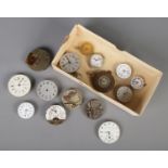 A quantity of mostly pocket watch movements. Includes George Coates, Sheffield Goldsmith Company,