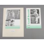Two signed pictures of cricketer Geoff Boycott