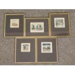 After Hubertus Von LÃ¶bbecke (1943-); a collection of five framed limited edition prints featuring