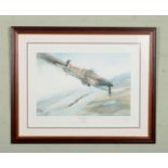 Robert Taylor print "Battle Of Britain VC" signed in pencil. 72x58cm