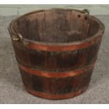 A copper bound log bucket.