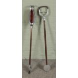 Two vintage shooting sticks including Gamebird example.