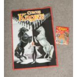An large vintage Circus Krone poster with program 69x100cm