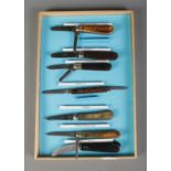 Six Sheffield made penknives to include Ratcliffe Hutchingson, Southern & Richards, Lockwood