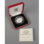 A cased Royal Mint 1992-1993 EC Presidency Silver Proof Piedfort Fifty Pence Coin.