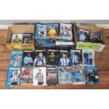 Three boxes of Sheffield Wednesday football programmes from the 2000s and 2010s.