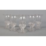 A set of six Regency gadrooned jelly glasses, circa 1820. Height 10.5cm.