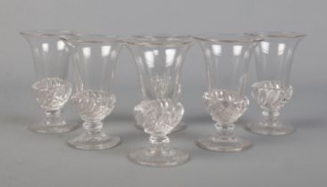 A set of six Regency gadrooned jelly glasses, circa 1820. Height 10.5cm.