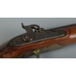 A 19th century percussion rifle. The lock plate stamped for Hickman. Barrel length 105cm. CAN NOT