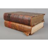 Two antique books to include Pilgrims Progress and other Works by John Bunyan (published by J.