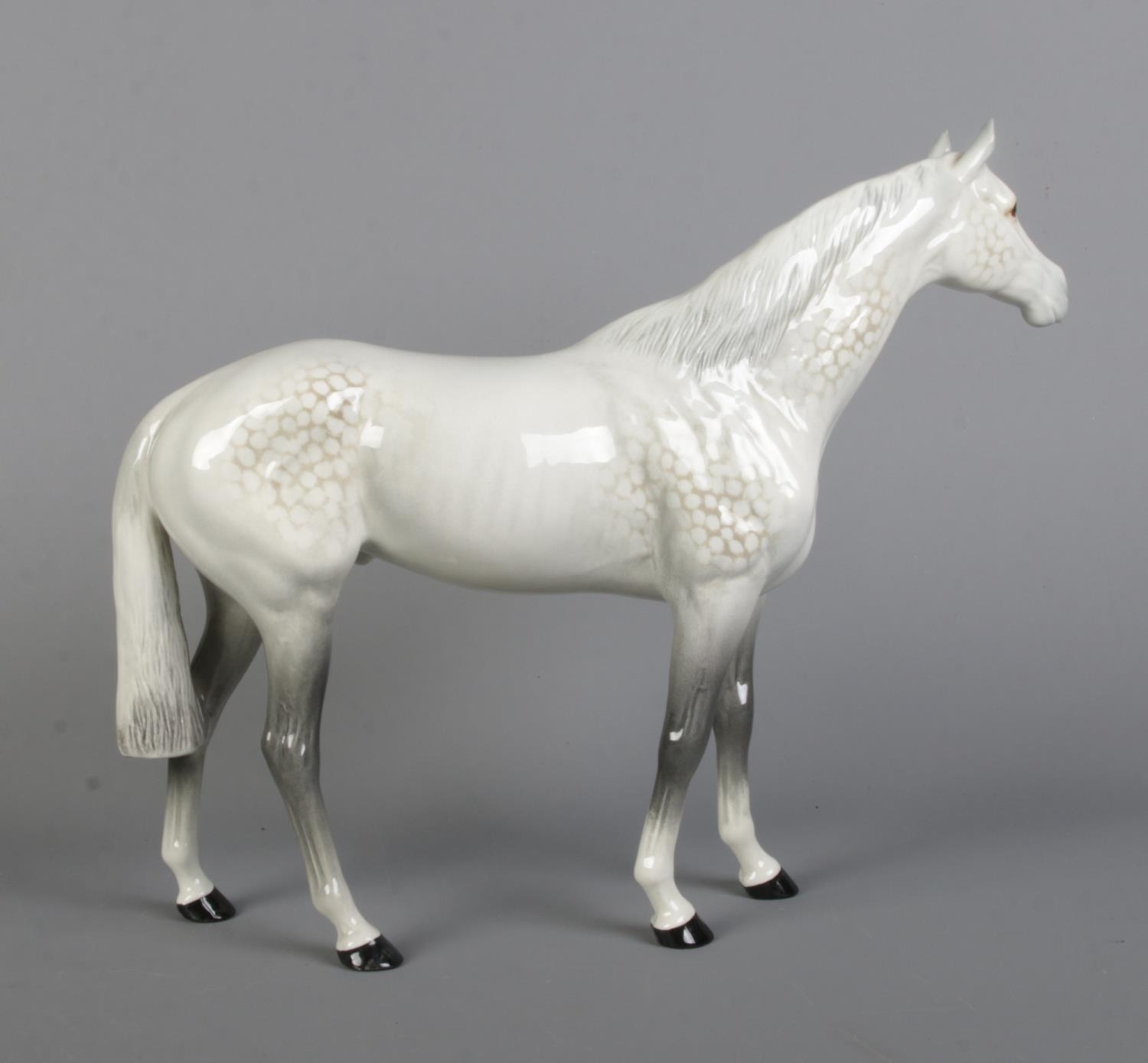 A large Beswick horse in dapple grey, model 1564. Height 28cm. Good condition. - Image 2 of 3