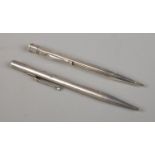 Two silver propelling pencils to include Fyne Poynt and Yard O Led examples.