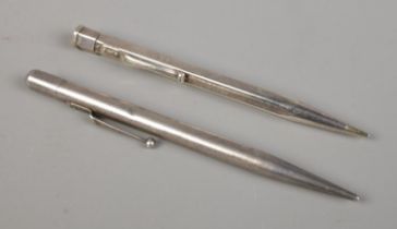 Two silver propelling pencils to include Fyne Poynt and Yard O Led examples.