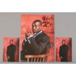 Three signed autographed photo's of former heavy weight boxing champion Frank Bruno