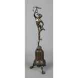 After Giambologna (1529-1608), a bronze sculpture depicting Mercury/Hermes flying on the breath of