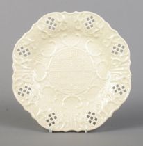 John Thomas Morton, Filey, an early 20th century creamware plate. Impressed to base. Diameter 20.