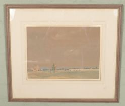 Henry Rushbury (RA) 1889-1968, framed watercolour, titled Beverly Racecourse to the back. (28cm x